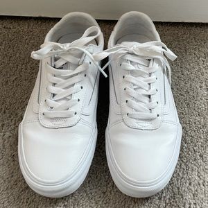 White Leather Vans